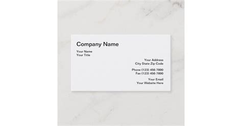 Plain Business Card Template 的图像结果