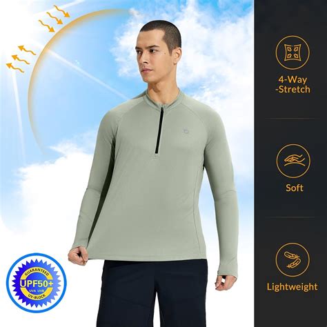 BALEAF Men’s Sun Protection Shirts UPF 50+ Long Sleeve Cycling Jersey ...