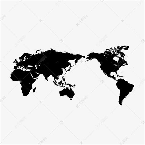 黑色世界地图素材图片免费下载-千库网