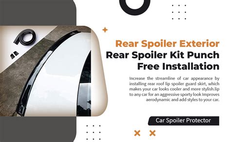 SEMAPHORE Glossy Black Trunk Spoiler Lip Kit Car Rear Spoiiler Exterior ...