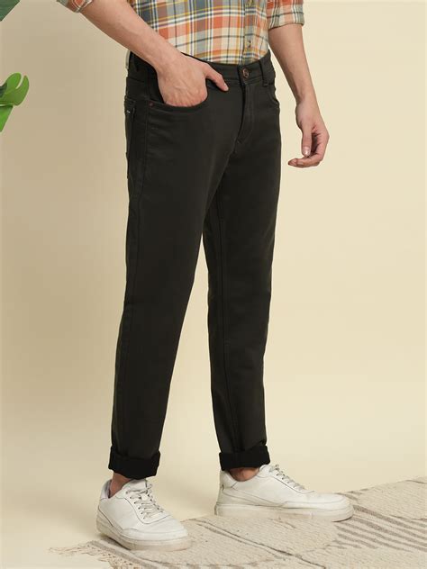 Dark Green Cotton Jeans – D Land