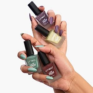 Buy LITTMUSS Matte Chrome Nail Polish Combo Online at Low Prices in ...