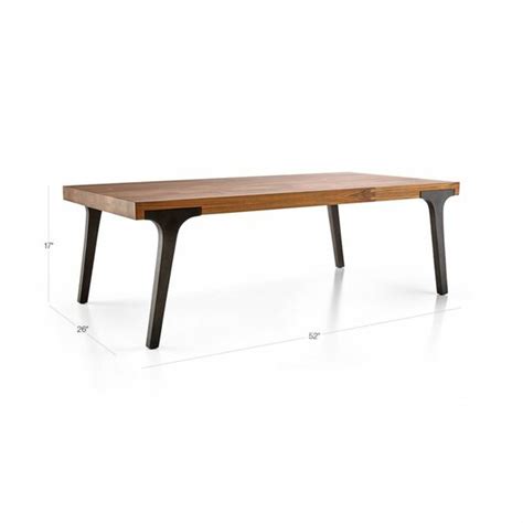 Lakin Recycled Teak Coffee Table | Crate and Barrel UAE