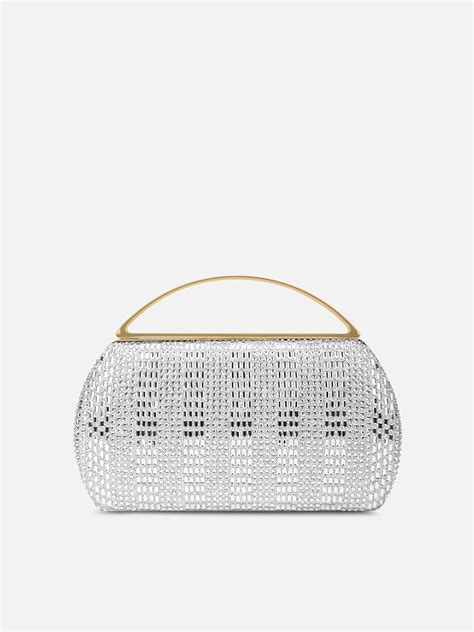 Buy Bun Large Handle Clutch Silver Online – Lavie World