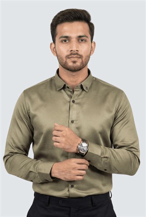 Men’s Olive Green Shirt – Premium Casual & Semi-Formal Wear (847 ...