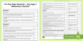 Pre-Key Stage Standards KS2 English Writing Assessment Checklist