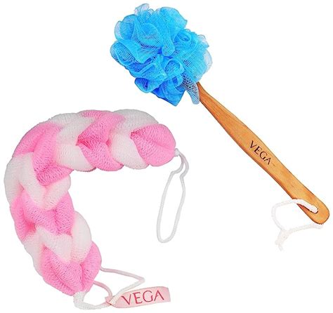 Buy VEGA Wooden Handle Bath Brush (BA-1/6), Color may vary, 90 g & VEGA ...