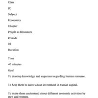 PPT: Chapter 2 - People as Resources, Class 9, Economics PDF Download