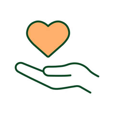 Showing love and affection RGB color icon. Self care practicing ...