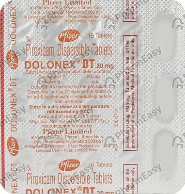 Dolonex DT 20mg Tablet: Uses, Side-effects, Price, Dosage & More Info ...