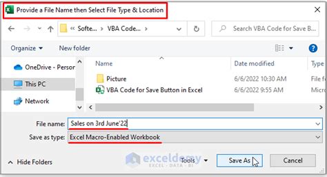 VBA Code for Save Button in Excel 的图像结果