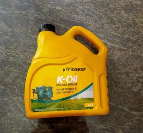 Kirloskar Diesel Egnine Pump Set Oil 3.5L (K-Oil PSO-SAE 20W-40 ...