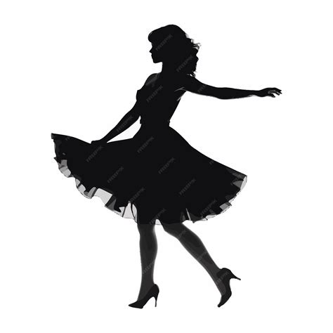 Premium Vector | Dancing woman girl black silhouette vector art work isolated clipart black and ...