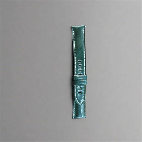 Shell Cordovan watch strap - Green / 20mm - Indianleathercraft