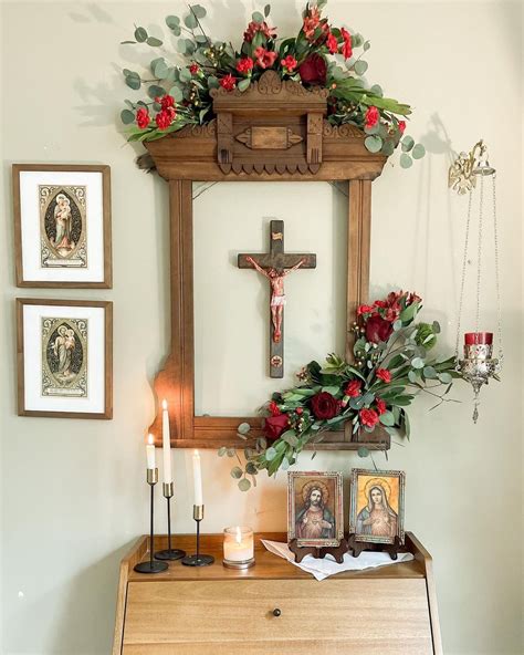 Sacred Art, Sacred Space, Home Altar Catholic, Family Altar, Altar Design, Mini Altar, Prayer ...