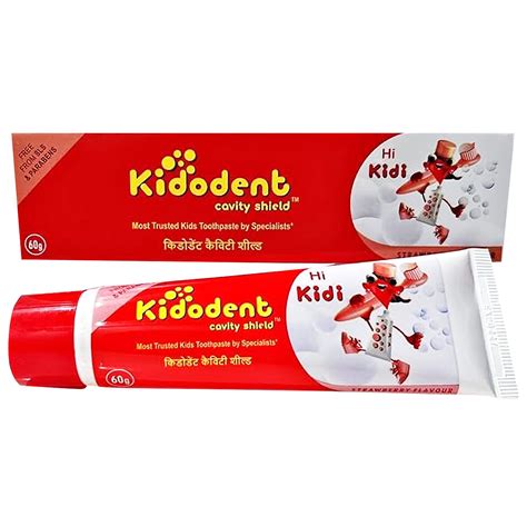 Buy Kidodent Cavity Shield Strawberry Flavour Toothpaste 60 gm | 19 ...