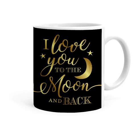 Buy Khakee Love You to The Moon and Back Theme Printed Ceramic Coffee ...