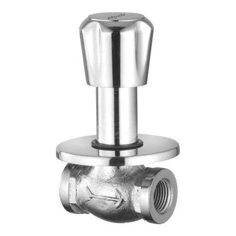 Mysis Caliber Brass Concealed Stop Cock 15 MM (1/2 Inch) (Chrome Finish ...