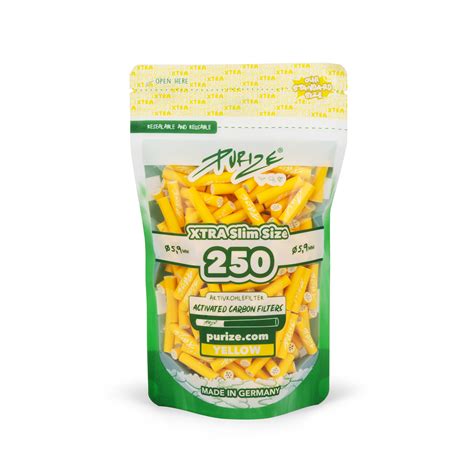 PURIZE Yellow Xtra Slim 6mm Filters - Pack of 250 – HighJack