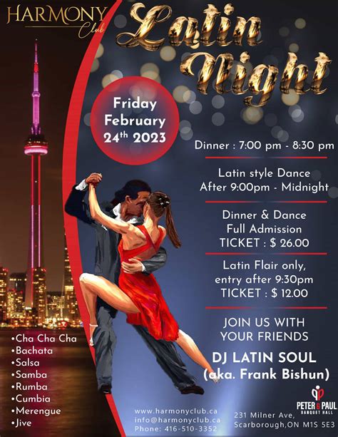 Latin Dance Night – Feb 24 – Harmony Club