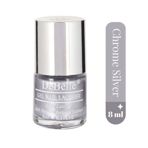 DeBelle Gel Nail Polish – Chrome Silver | Metallic Silver Gel Nail ...