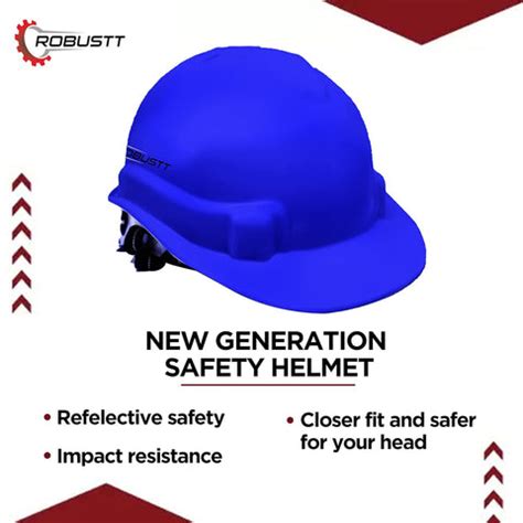 Buy Blue Ratchet Safety Helmet with Sweat Band – Robustt