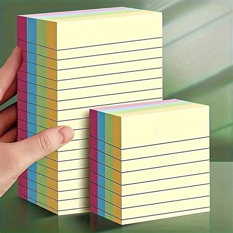 100/200sheets Line Sticky Notes 4 Colors Portable Student Note Marker ...