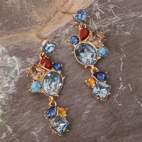 Buy Multi Eclectic Stone Statement Earring - Accessorize India