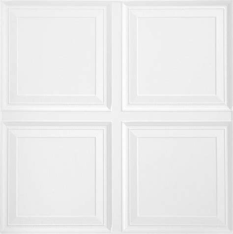 Armstrong 2x2 Drop Ceiling Tiles, Raised Panel Acoustic, White, 6-Pack ...