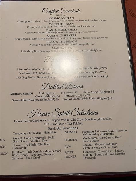 Menu at Food & Friends steakhouse, Lewisburg, 878 Washington St