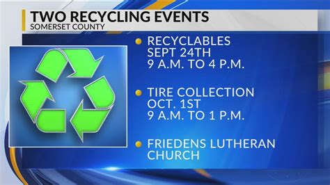 Somerset County to host recycling events - YouTube
