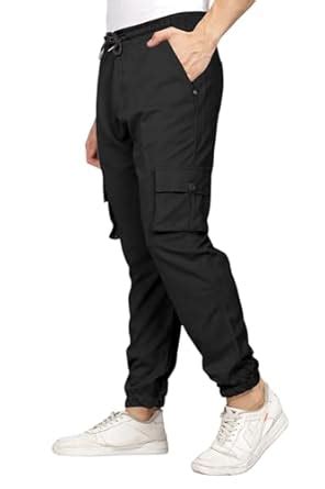 Buy Men's Trendy Cargo Cotton Blend(Mix Cotton) Pant Elastic Waist ...