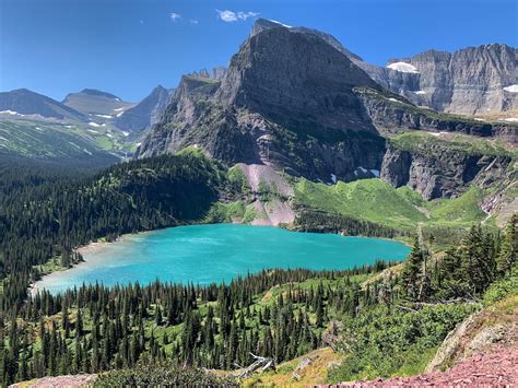 Taken today in Glacier National Park Montana [OC] [2436x1125 ...