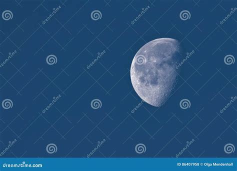 The Moon In A Waning Gibbous Phase Stock Photography | CartoonDealer ...