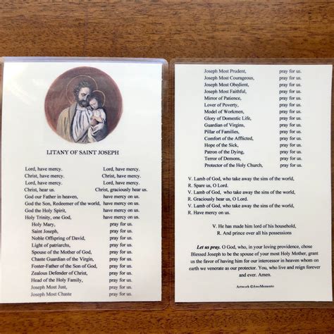 Litany of Saint Joseph | Etsy
