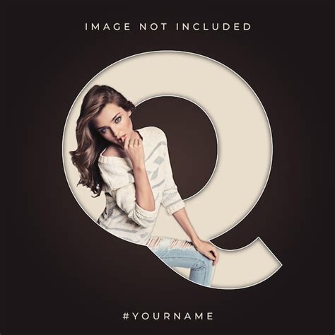 Social media instagram template of letter q | Premium PSD