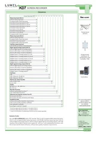 Paperless Recorder - KD6 LUMEL Paperless Screen Recorder Trader ...