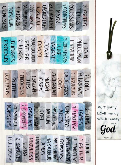 Buy Marble Laminated Bible Tabs (Large Print, Easy to Read ...