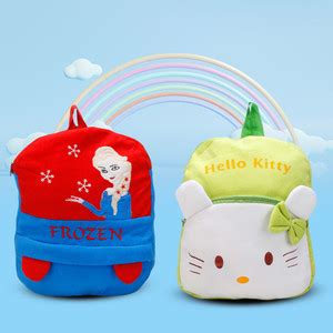 SPIRITED School Plush Bag Frozen & Hello Kitty Soft Cartoon Baby Boy ...