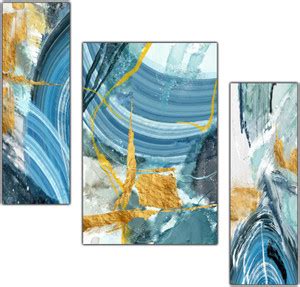 pnf Modern Abstract Art Set of 3 MDF Panel-2065- Digital Reprint 18 ...