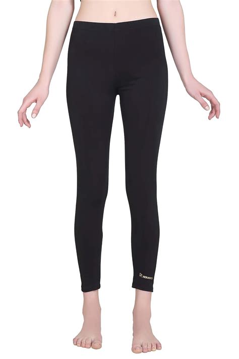 ROVARS Women Lycra Full Tights for Swimming (Black; S) : Amazon.in ...