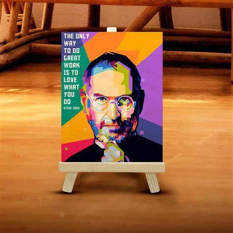 Steve Jobs Wooden Print With Easel Stand – Bigsmall.in
