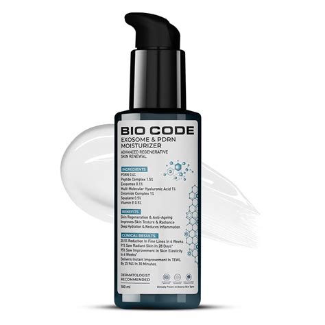 Bio Code 0.1% Exosome & 0.4% PDRN Moisturizer (100ml) – For Anti-Ageing ...