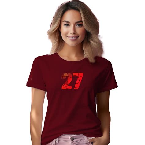 27 Number Women T-Shirt (Maroon) – City Posters Plus
