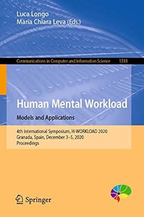 Buy Human Mental Workload: Models and Applications: 4th International ...