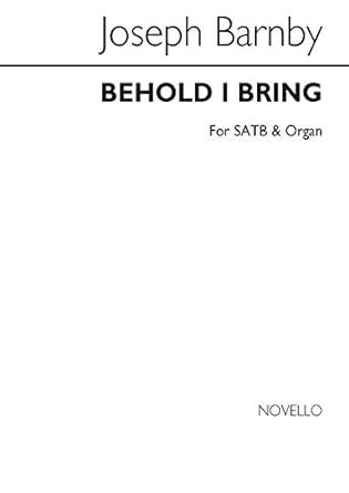 Amazon.in: Buy Joseph barnby: behold I bring chant Book Online at Low ...