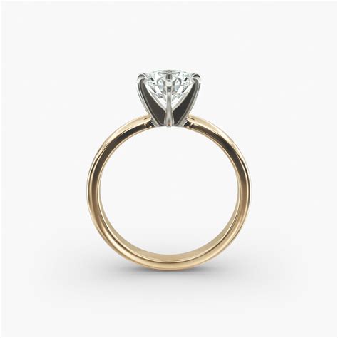 Comfort Fit Six Prong Solitaire Engagement Ring In 14K Yellow Gold-17928y14