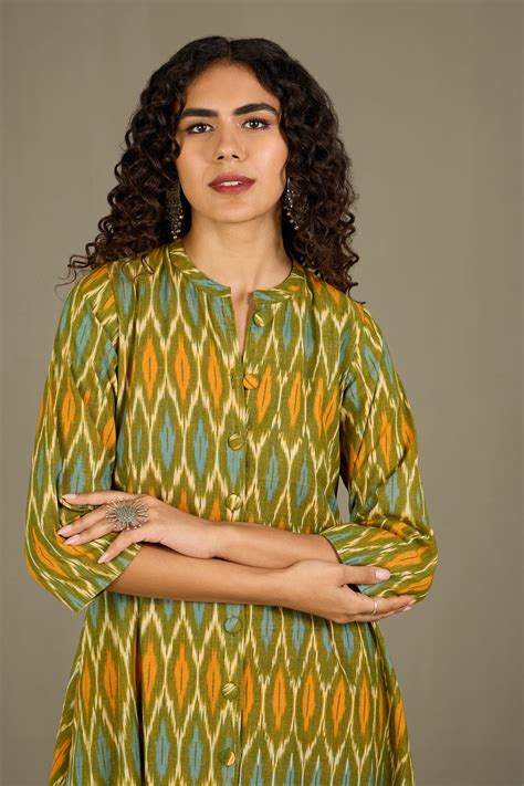 Mandarin Collar Box Pleat Long Aline Dress Pockets In Mustard Yellow ...