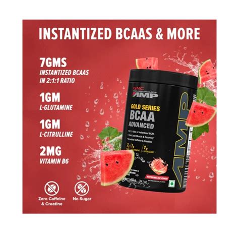 GNC AMP Gold Series BCAA Advanced - 400g (Watermelon Punch) - Cureka ...