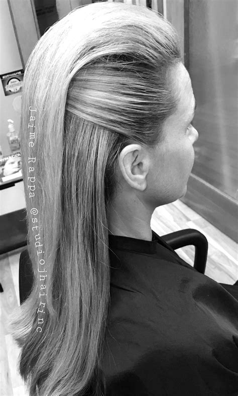 Long hair sides slicked back with volume on top | Long slicked back ...